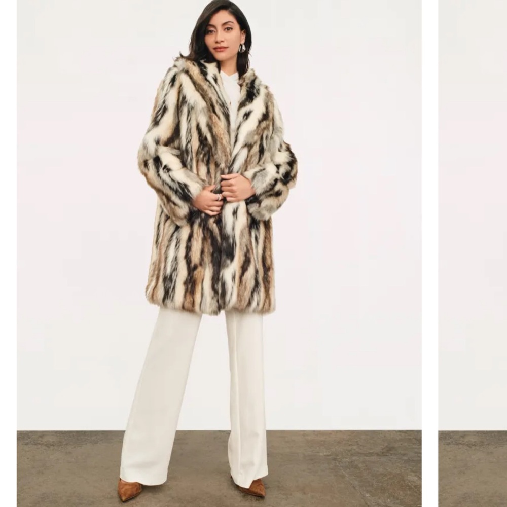 Faux Fur Coat Donna Karan - Picture 7 of 9